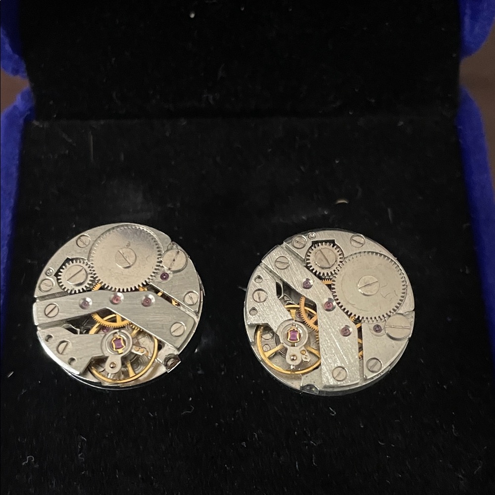 Steampunk Gear Cufflinks NWT - image 1
